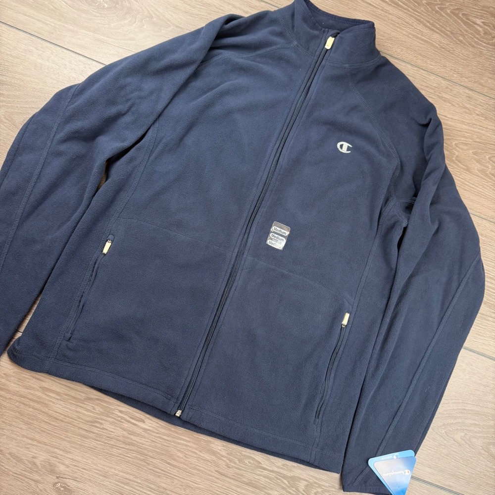 Champion Mens Fleece Full Zip Jacket S7039-031 Navy Blue Medium